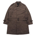 SANYO Solotex Military Trench Coat M Khaki Chin Strap Epaulette Belt Included
