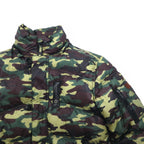 HILFIGER DENIM camouflage down jacket, M, khaki, polyester, detachable hood