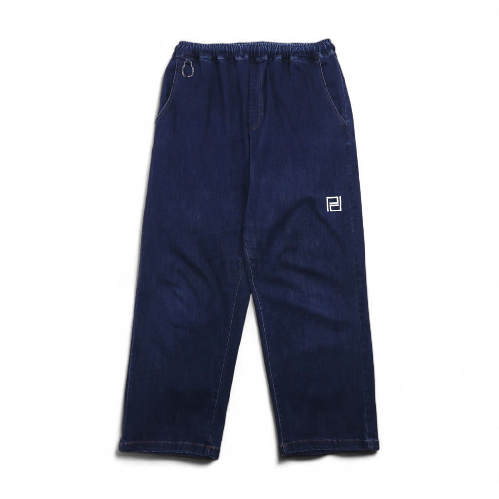 PUNK DRUNKERS PDルーズ デニムパンツ M ブルー インディゴ ヴェルサーチパロディ メデューサ