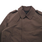 SANYO Solotex Military Trench Coat M Khaki Chin Strap Epaulette Belt Included