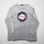 Polo Ralph Lauren 長袖Tシャツ ロンT XL グレー WORLD CUP RACING POLO ALPINE 袖ロゴ