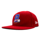 NEW ERA Snapback Baseball Cap M/L Red Polyester New York Boulders