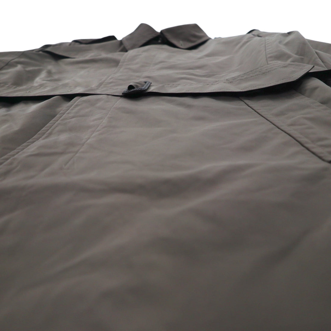 SANYO Solotex Military Trench Coat M Khaki Chin Strap Epaulette Belt Included