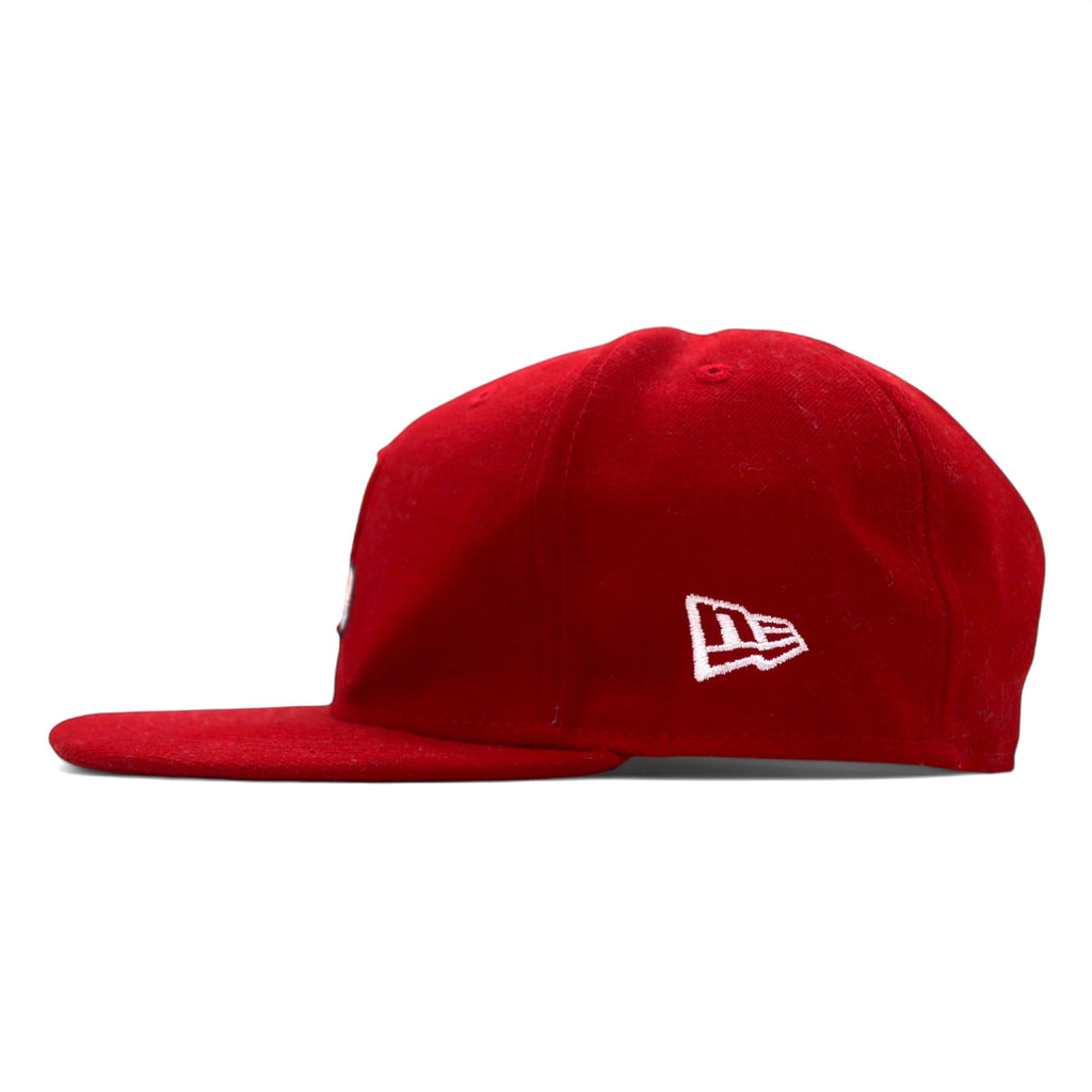 NEW ERA Snapback Baseball Cap M/L Red Polyester New York Boulders