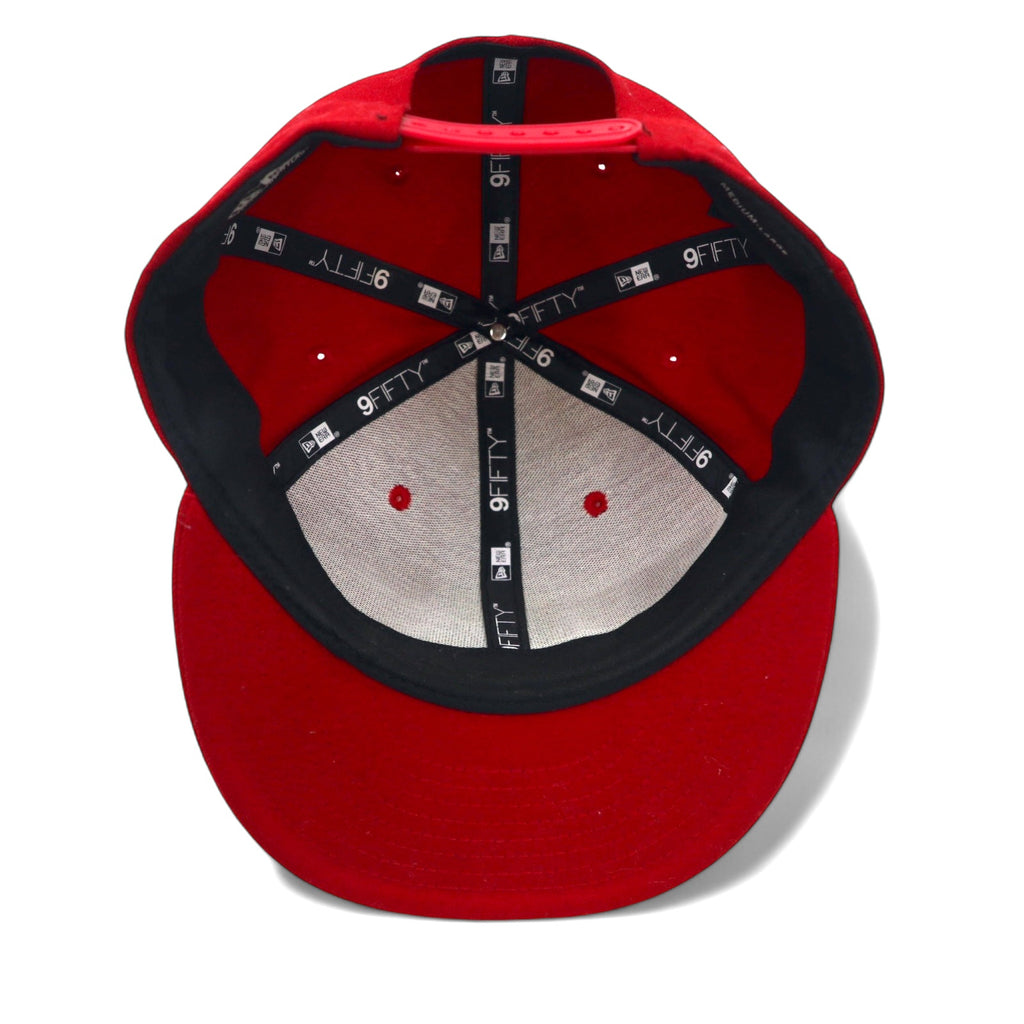 NEW ERA Snapback Baseball Cap M/L Red Polyester New York Boulders