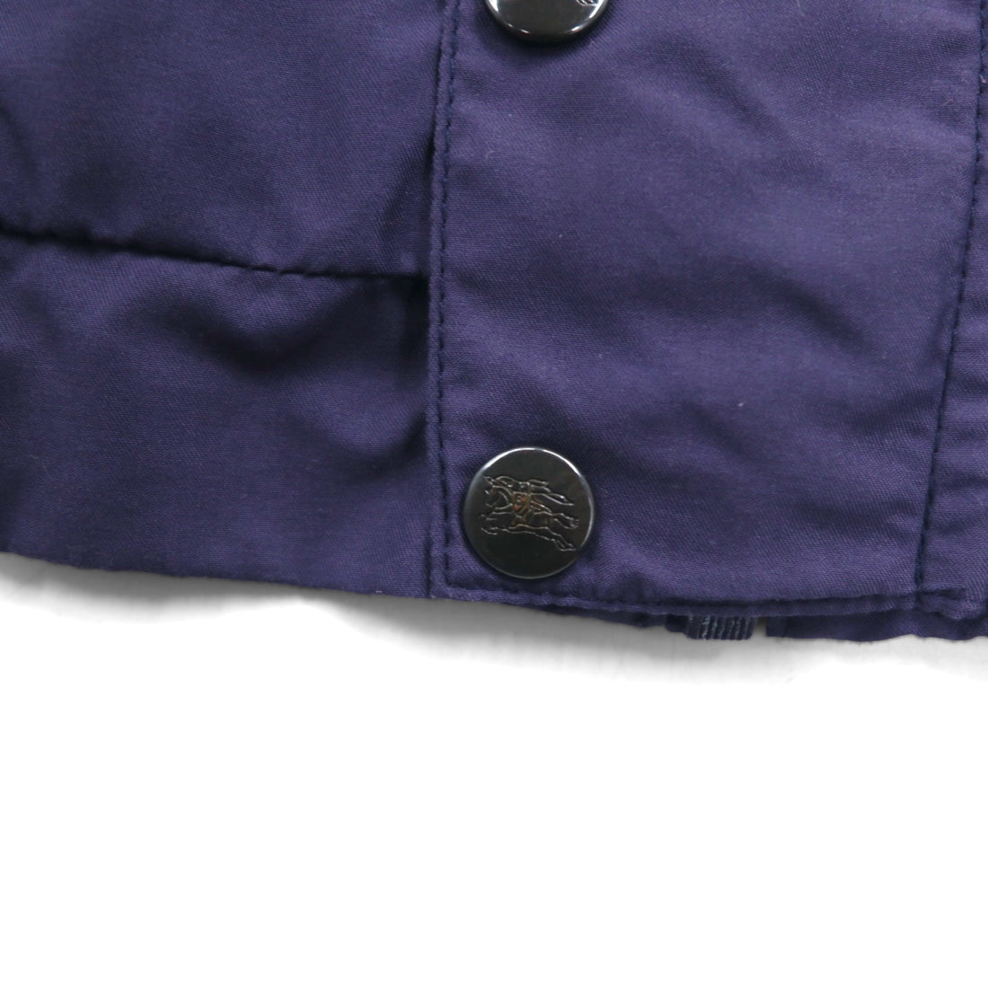 Burberry's GOLF Harrington Swing Top Jacket, Made in Portugal, Navy, Polyester, Nova Check Lining, Size L