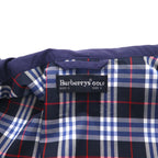 Burberry's GOLF Harrington Swing Top Jacket, Made in Portugal, Navy, Polyester, Nova Check Lining, Size L