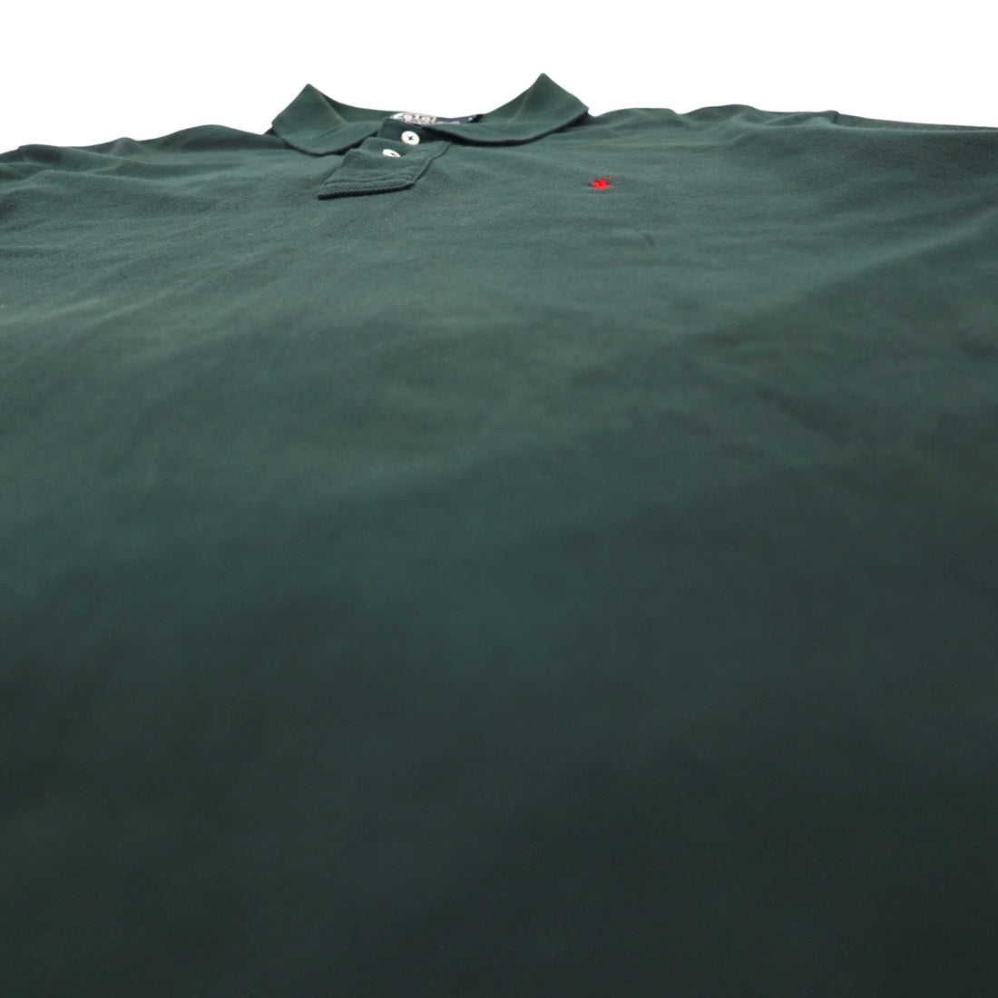 Polo by Ralph Lauren 90s Polo Shirt, Size XL, Green Cotton, Pique, Small Pony Embroidery