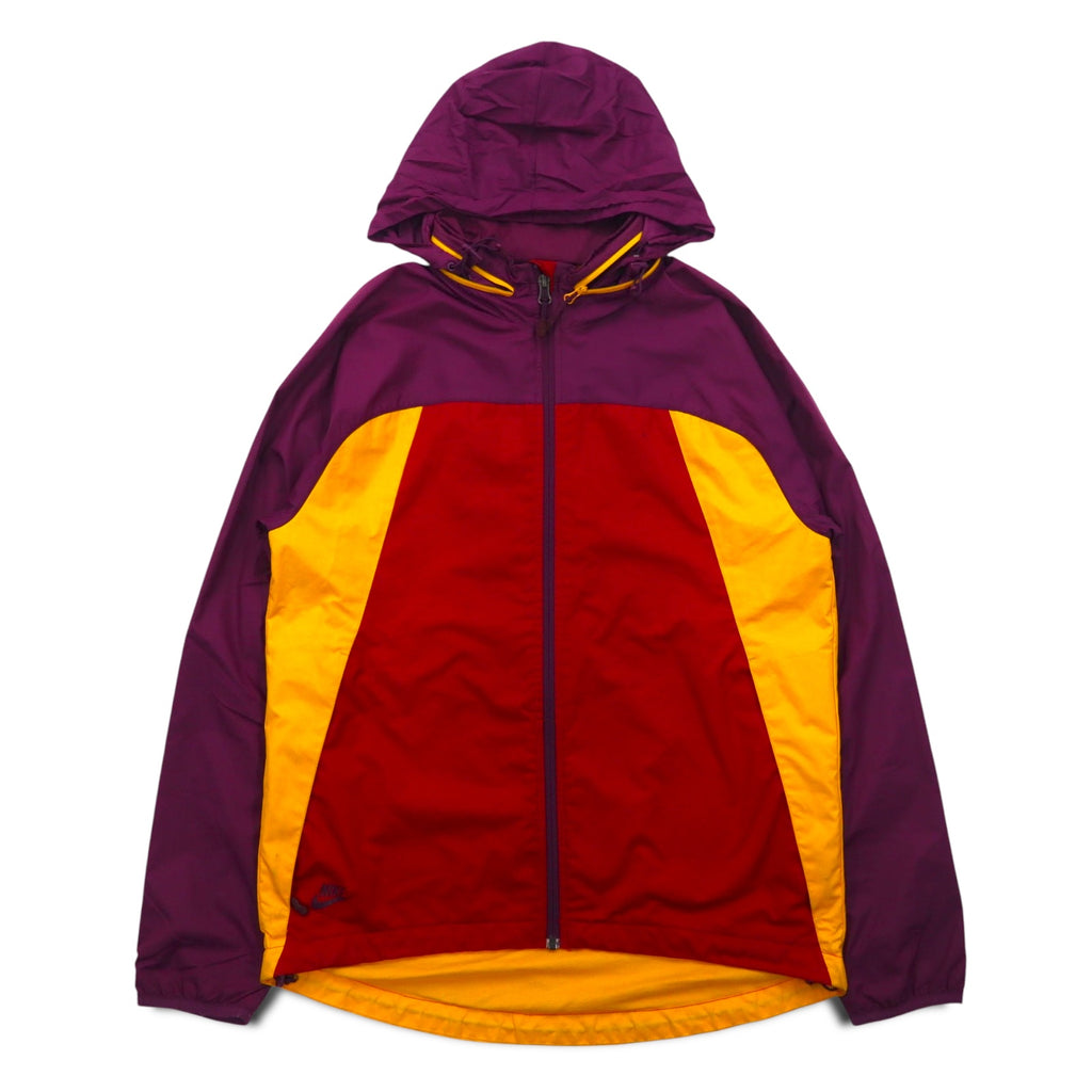 NIKE Retractable Hood Shell Jacket Nylon Parka M Multicolor Polyester