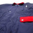 FILA 90年代 セーリングジャケット XL ネイビー ポリエステル ドローコード キルティングライナー