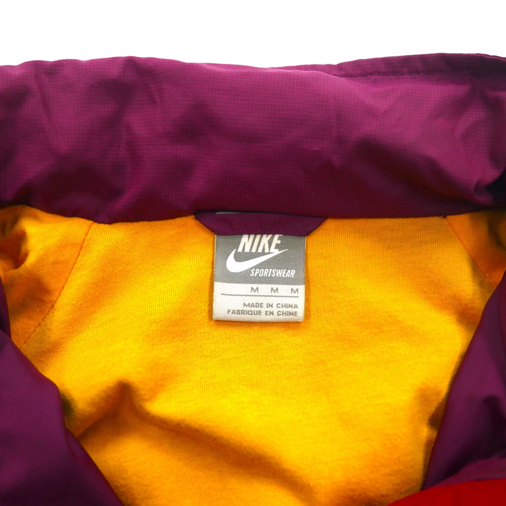 NIKE Retractable Hood Shell Jacket Nylon Parka M Multicolor Polyester