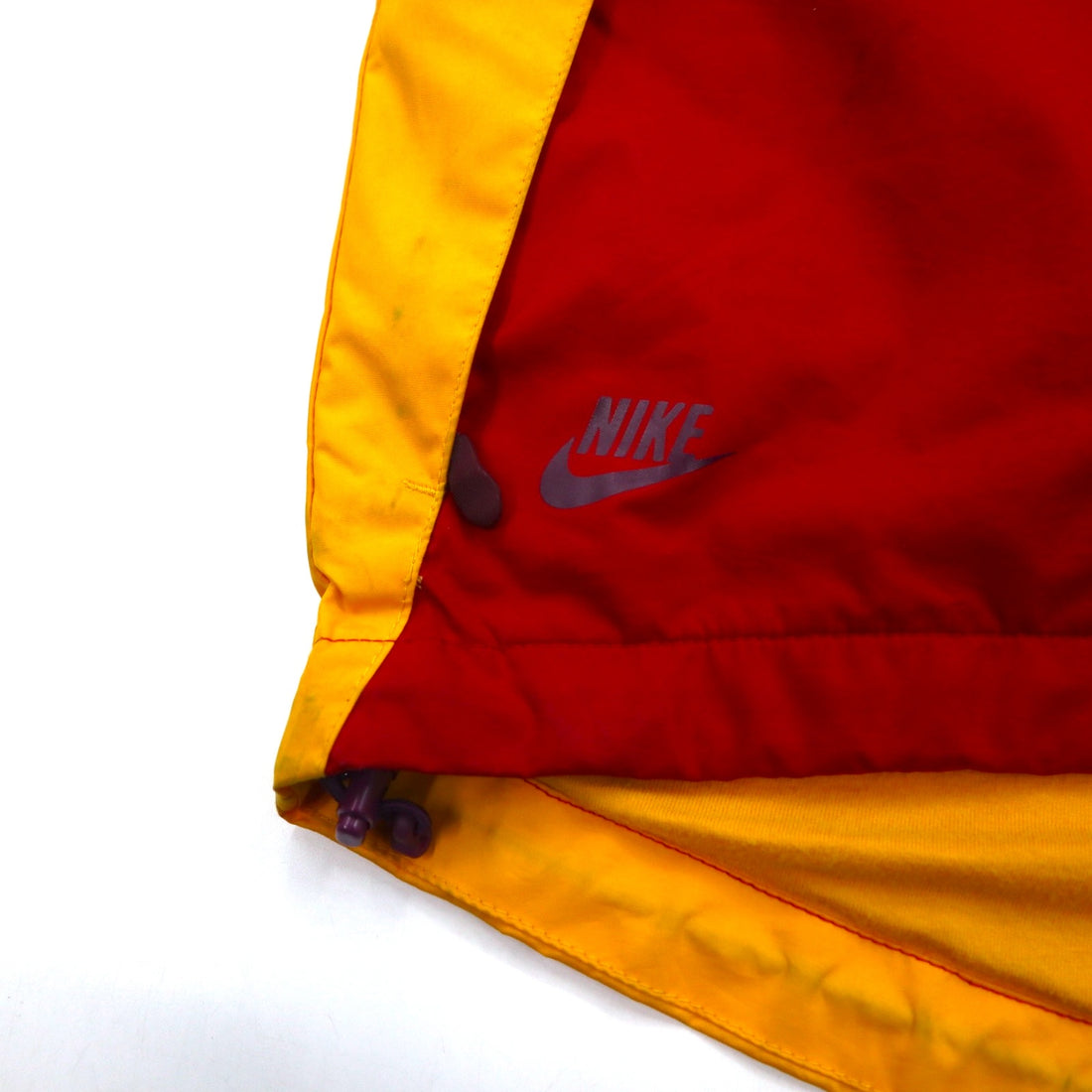 NIKE Retractable Hood Shell Jacket Nylon Parka M Multicolor Polyester
