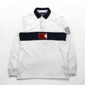 TOMMY HILFIGER SAILING フラッグロゴ ラガーシャツ L ホワイト コットン ナンバリング