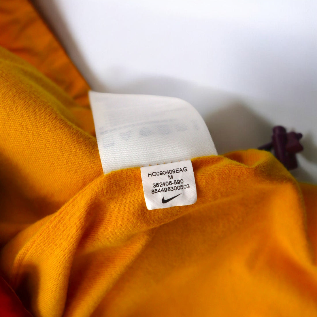 NIKE Retractable Hood Shell Jacket Nylon Parka M Multicolor Polyester