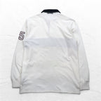 TOMMY HILFIGER SAILING フラッグロゴ ラガーシャツ L ホワイト コットン ナンバリング