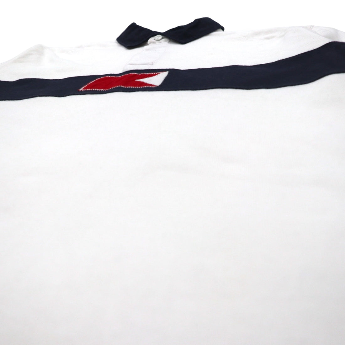 TOMMY HILFIGER SAILING フラッグロゴ ラガーシャツ L ホワイト コットン ナンバリング