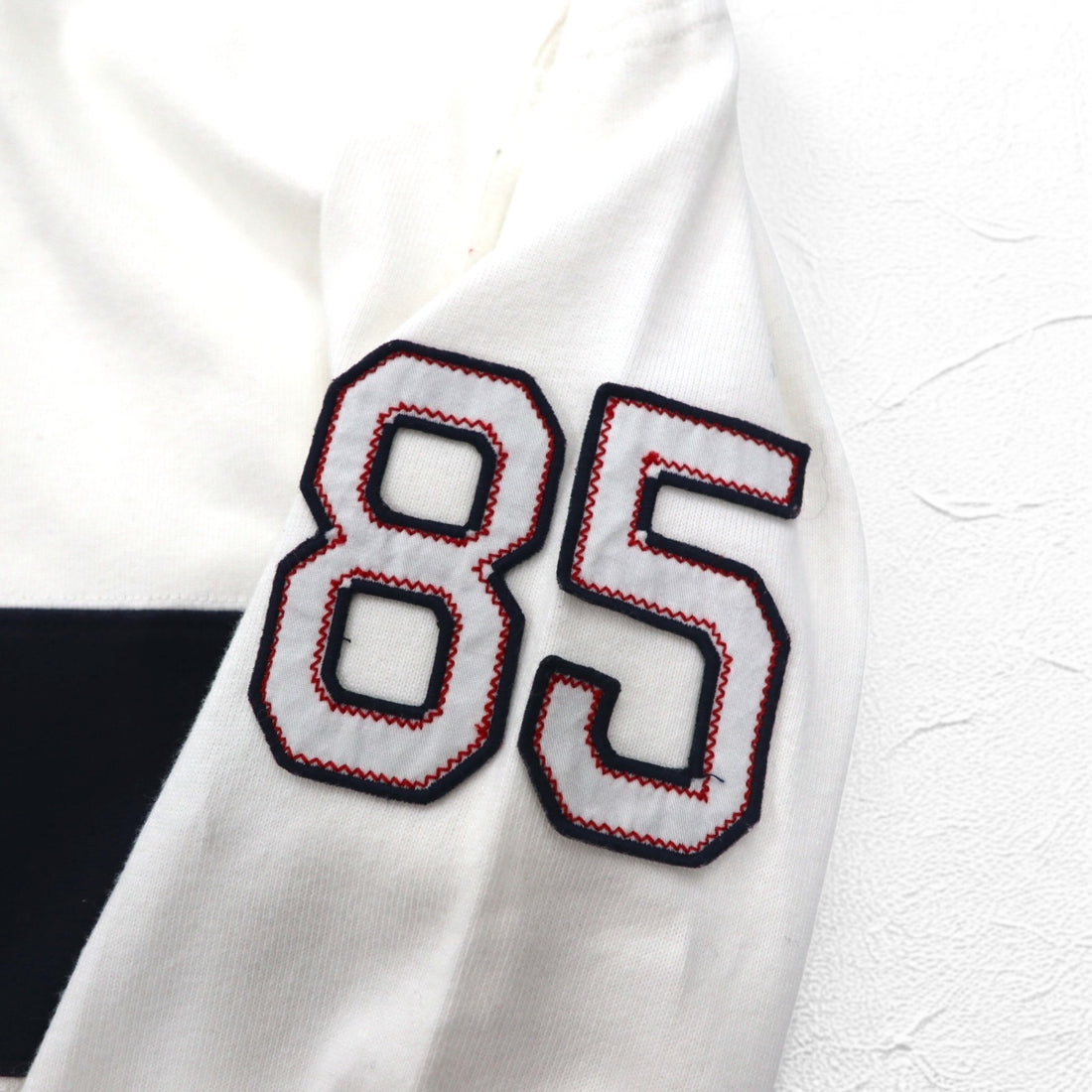 TOMMY HILFIGER SAILING フラッグロゴ ラガーシャツ L ホワイト コットン ナンバリング