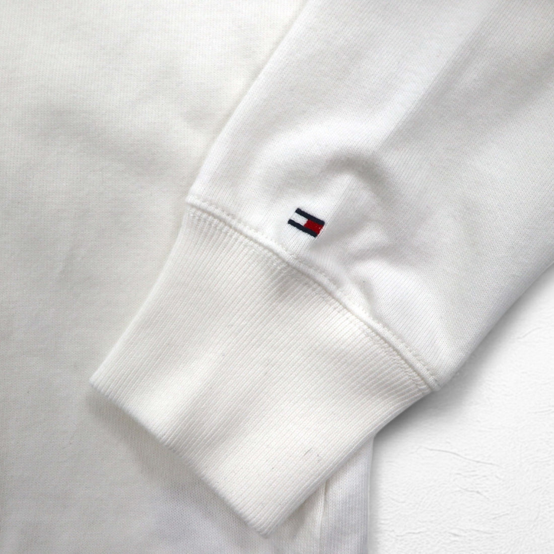 TOMMY HILFIGER SAILING フラッグロゴ ラガーシャツ L ホワイト コットン ナンバリング