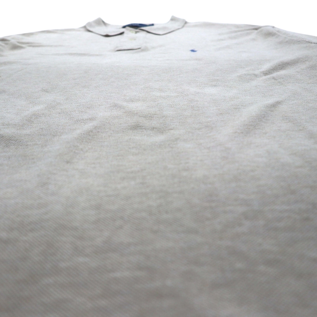Polo Ralph Lauren 90年代 長袖ポロシャツ ラガーシャツ XL ベージュ 鹿の子 スモールポニー刺繡