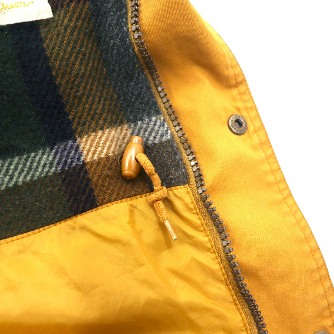 Eddie Bauer 80s Mountain Parka XL Beige Polyester Cotton 65/35 Cross Blanket Liner Detachable Hood Drawcord Wool Lined Mountain Parka