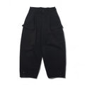 WhoWhat Wide Cargo Pants, Size S, Black, Cotton and Polyester, Water-Repellent, WH-2102-P1, Made in Japan