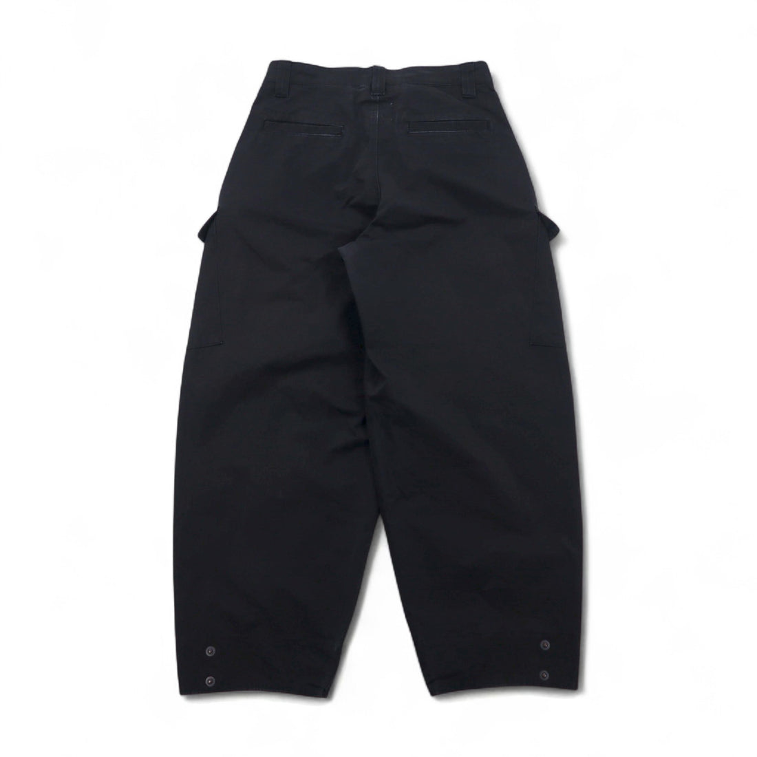 WhoWhat Wide Cargo Pants, Size S, Black, Cotton and Polyester, Water-Repellent, WH-2102-P1, Made in Japan