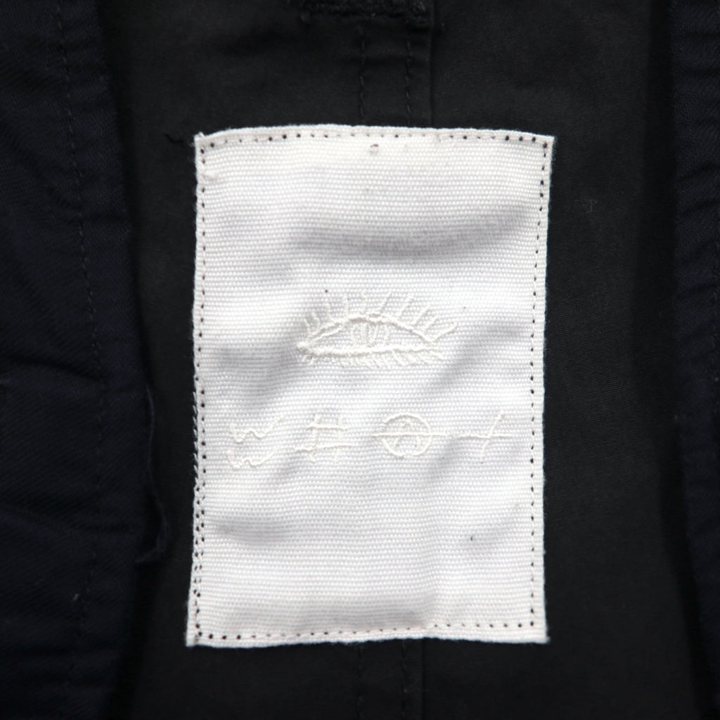 WhoWhat Wide Cargo Pants, Size S, Black, Cotton and Polyester, Water-Repellent, WH-2102-P1, Made in Japan