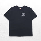 HARLEY DAVIDSON 00s Made in USA Fire Pattern Skull Print T-Shirt 2XL Black Cotton ST LOUIS MO