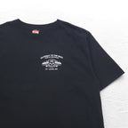 HARLEY DAVIDSON 00s Made in USA Fire Pattern Skull Print T-Shirt 2XL Black Cotton ST LOUIS MO