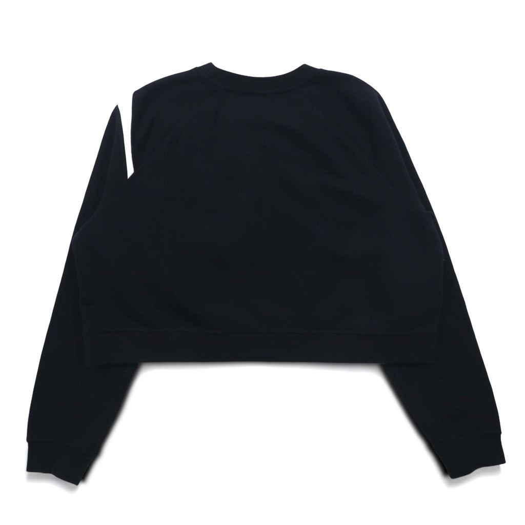 NIKE クロップド スウェット M ブラック 裏起毛 SWOOSH BB CREW FLEECE BV3934-011