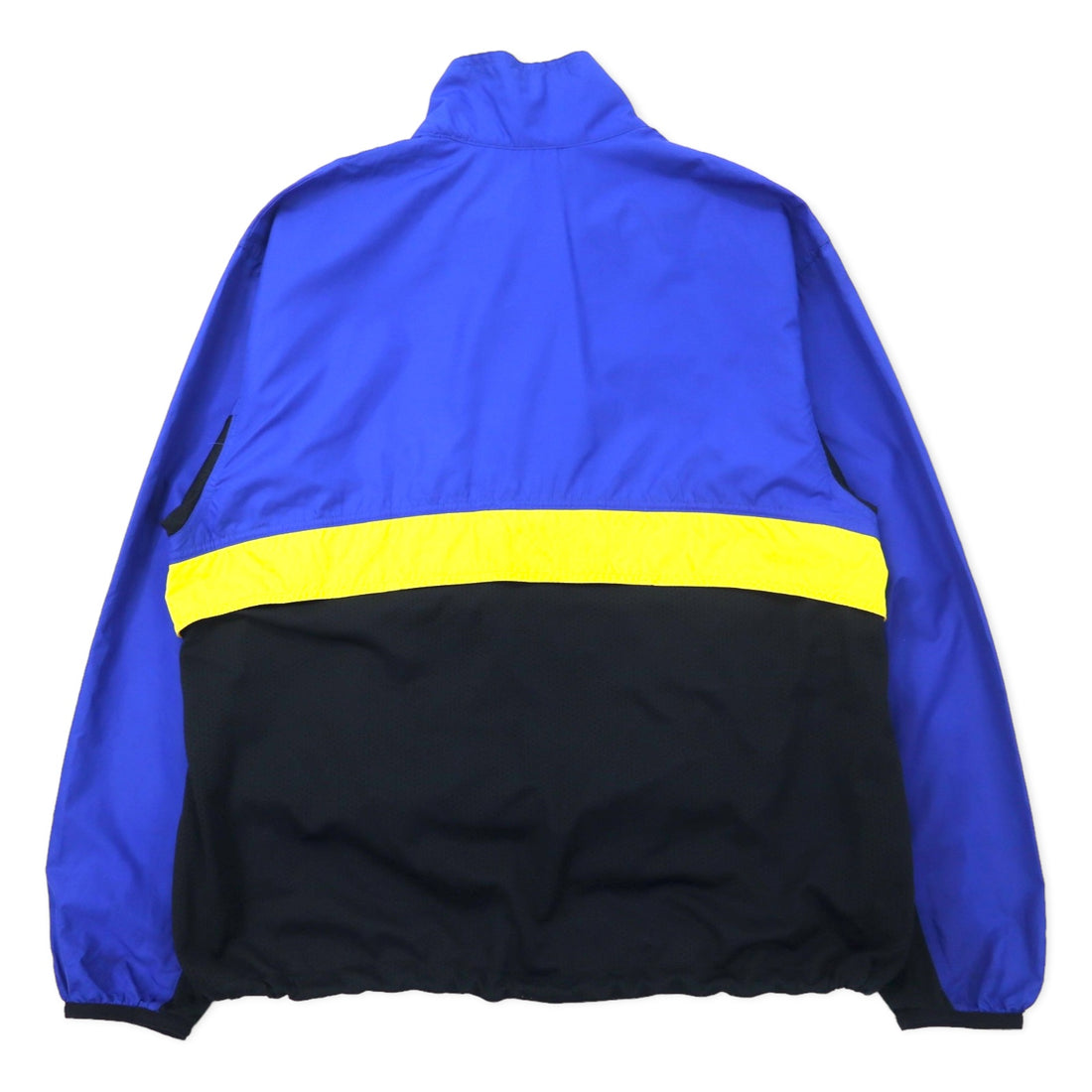 NIKE 90's Anorak Jacket Half Zip Nylon Jacket M Blue Polyester Mesh Switching Silver Tag Swoosh Logo Embroidery