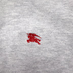 BURBERRY BRIT 現行タグ ポロシャツ 2XL グレー コットン 鹿の子 ワンポイントロゴ刺繍