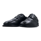 Made in Italy MAX COMFORT Wingtip Dress Shoes 26.5cm Black Leather 7517