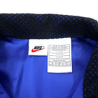 NIKE 90's Anorak Jacket Half Zip Nylon Jacket M Blue Polyester Mesh Switching Silver Tag Swoosh Logo Embroidery