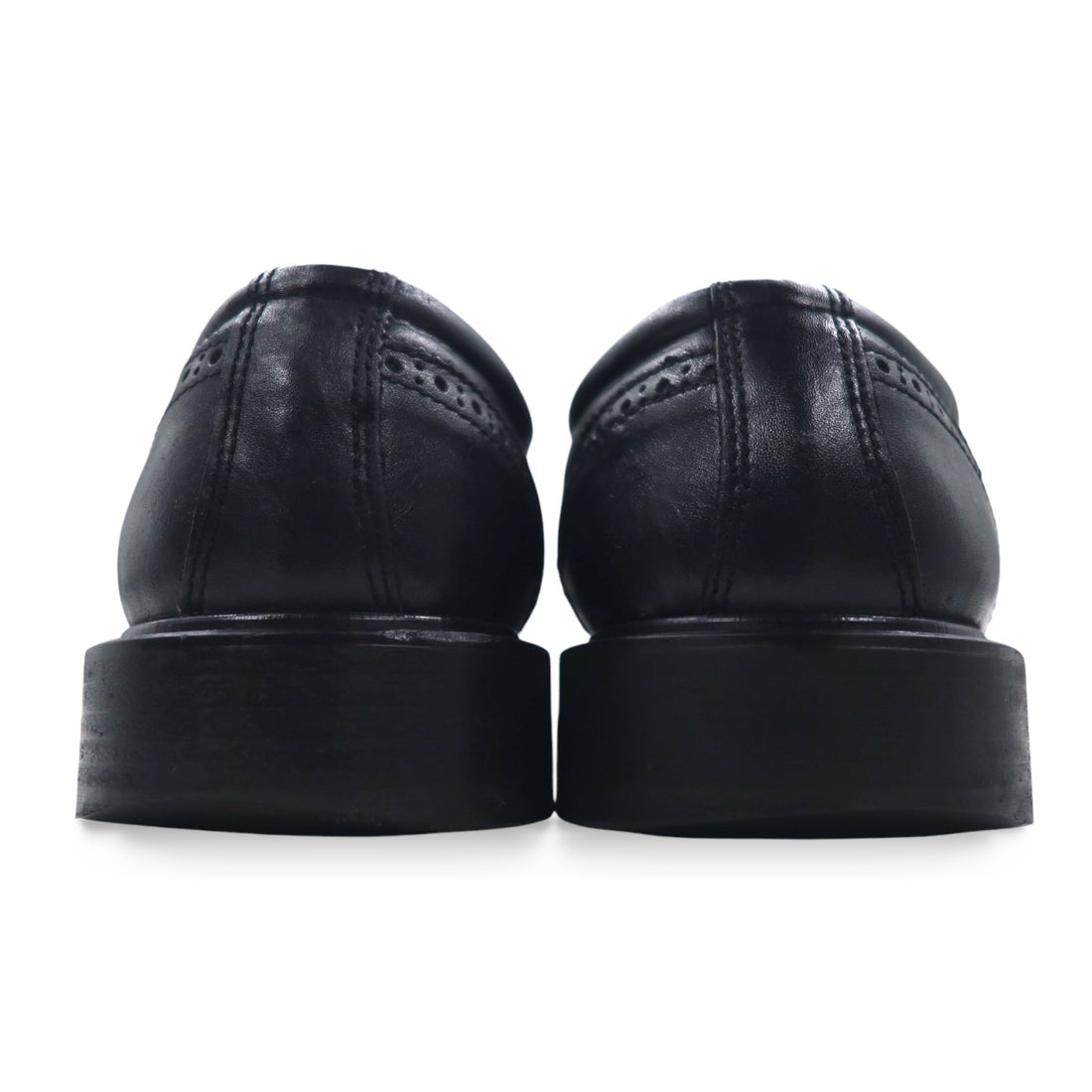 Made in Italy MAX COMFORT Wingtip Dress Shoes 26.5cm Black Leather 7517