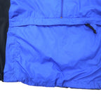NIKE 90's Anorak Jacket Half Zip Nylon Jacket M Blue Polyester Mesh Switching Silver Tag Swoosh Logo Embroidery
