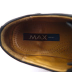 Made in Italy MAX COMFORT Wingtip Dress Shoes 26.5cm Black Leather 7517