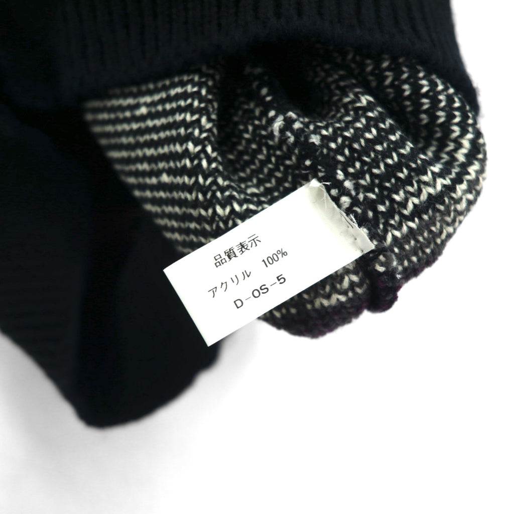 90s Vintage Jacquard Knit Sweater with Bandana Print, Size M, Black, Ralph Evans, Unused