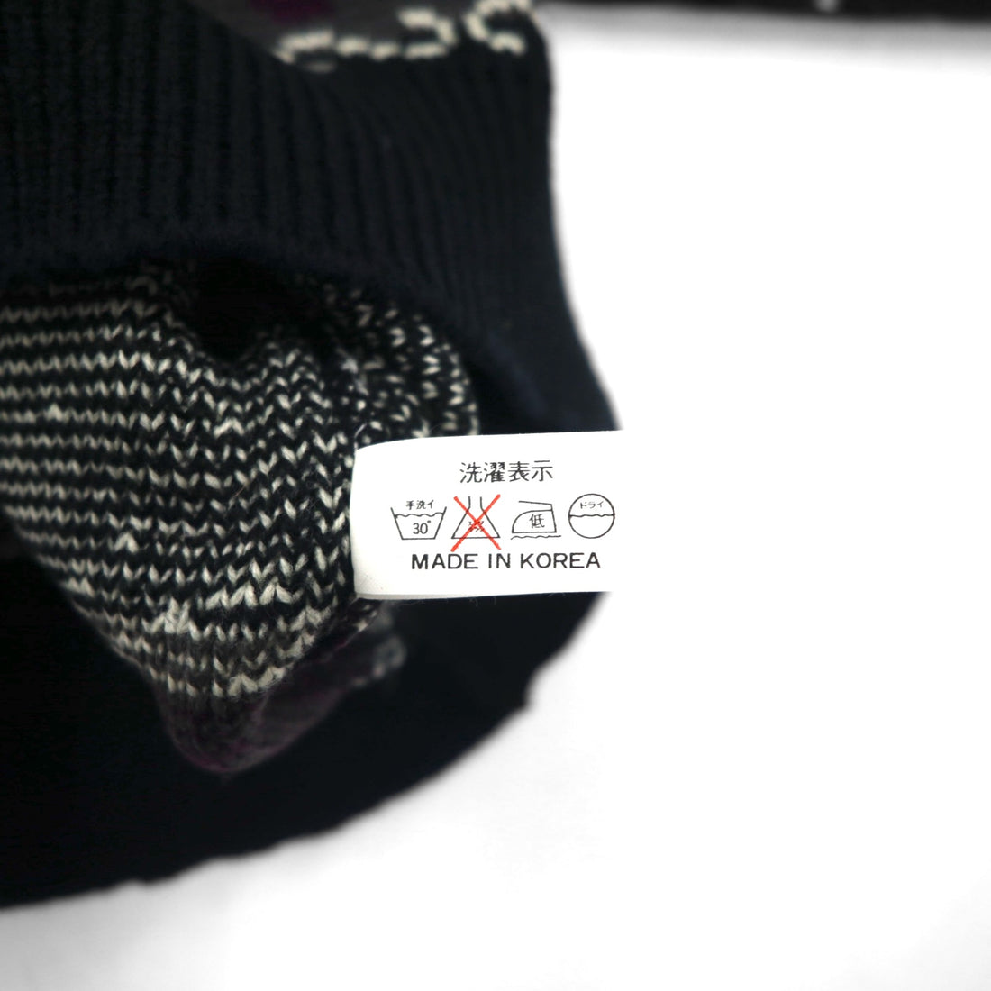 90s Vintage Jacquard Knit Sweater with Bandana Print, Size M, Black, Ralph Evans, Unused