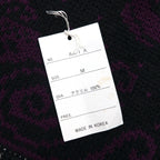 90s Vintage Jacquard Knit Sweater with Bandana Print, Size M, Black, Ralph Evans, Unused