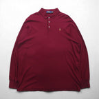 Polo Ralph Lauren 長袖ポロシャツ ラガーシャツ 2XL ボルドー スモールポニー刺繡