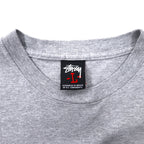 stussy 00's Chanel Logo T-shirt L Gray Cotton WORLD TRIBE Black Tag Made in Mexico