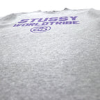 stussy 00's Chanel Logo T-shirt L Gray Cotton WORLD TRIBE Black Tag Made in Mexico