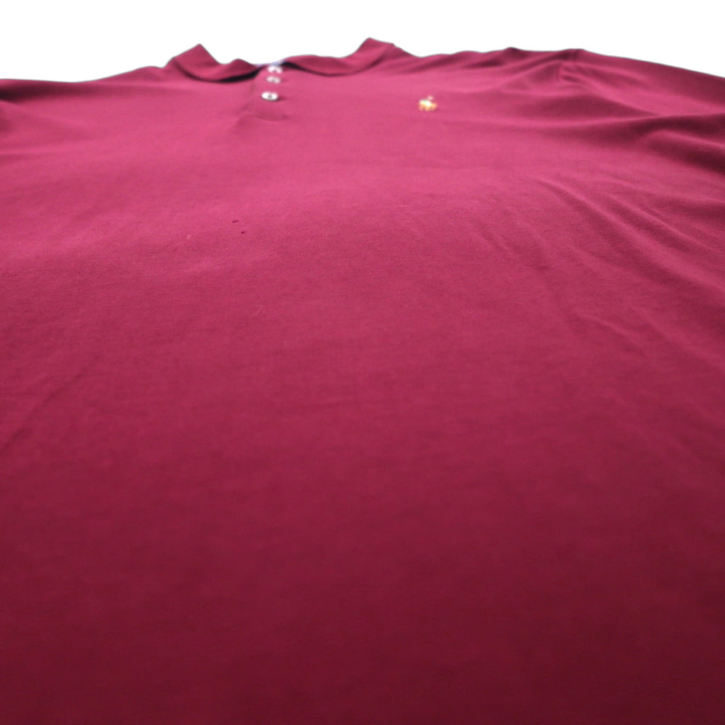 Polo Ralph Lauren 長袖ポロシャツ ラガーシャツ 2XL ボルドー スモールポニー刺繡