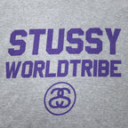 stussy 00's Chanel Logo T-shirt L Gray Cotton WORLD TRIBE Black Tag Made in Mexico