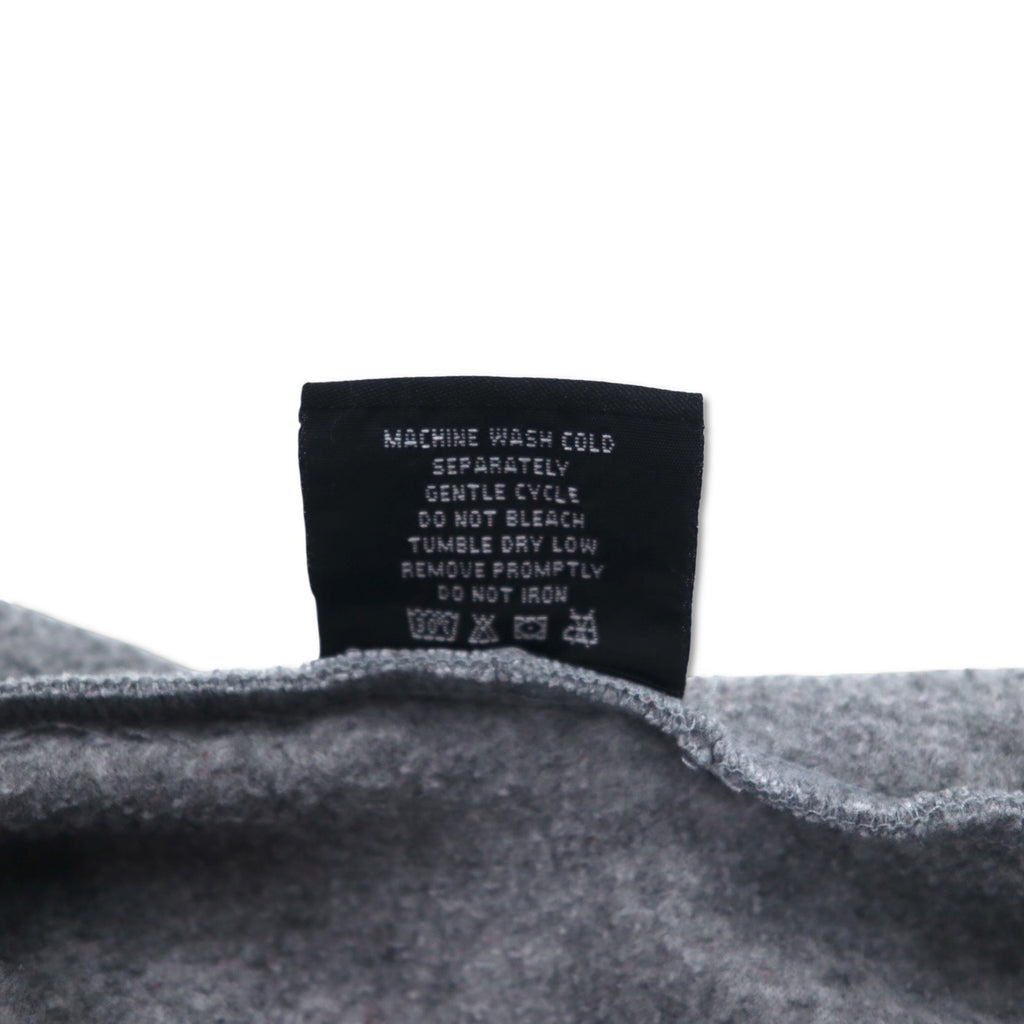 POLO JEANS CO. RALPH LAUREN 90s fleece half-zip hoodie L gray polyester logo