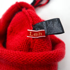 Leh Ear Flap Knit Cap, Pompom Knit Hat, FREE, Red, With Earmuffs