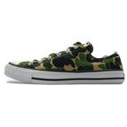 A BATHING APE Canvas Sneakers 28cm Khaki Camo Pattern APE STA GREEN CAMO LO Made in Japan