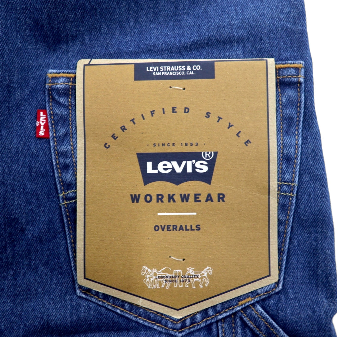 Levi's PREMIUM WORKWEAR Big E Denim Overalls, Size Small, Indigo, 79107-0007, Unused