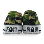 A BATHING APE Canvas Sneakers 28cm Khaki Camo Pattern APE STA GREEN CAMO LO Made in Japan